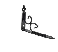 Support d'étagère en métal forme de L, 2 pièces, attelle d'angle épaissie, Angle droit 6/8/10/12 pouces, for montage meubles base pour Bibliothèque Salon Chambre(Black 200mm)