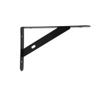 Support d'étagère en métal forme de L, 4 pièces, attelle d'angle épaissie, étagère murale à Angle droit, supports quincaillerie pour Bibliothèque Salon Chambre(Black 6inch)