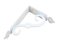 Support d'étagère en métal forme de L, 4 pièces, attelle d'angle épaissie, support à Angle droit for quincaillerie raccords meubles produits pour Bibliothèque Salon Chambre(White 190mm)