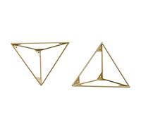 Support D'étagère en Triangle en Métal,Équerre pour Étagere Murale en Fer,Équerre De Fixation Noire/Métal,Cuisine,Étude Supports Multifonctions De Rayonnage,avec Vis,d'or,15cm/5.91in