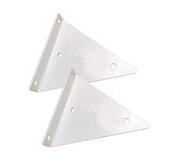 Support D'étagère en Triangle en Métal Flottant,Equerre Etagere Mural Aveugles Dissimulés,Chambre À Coucher Salon Salle de Bain Bricolage Décoration Support,2 Pièces (14x13cm/5.5x5.1in,white)