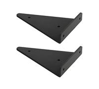 Support D'étagère en Triangle en Métal Flottant,Equerre Etagere Mural Aveugles Dissimulés,Chambre À Coucher Salon Salle de Bain Bricolage Décoration Support,2 Pièces (8x10cm/3.1x3.9in,black)
