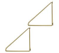 Support D'étagère en Triangle en Métal Triangle DIY Décoratif Équerres Murale 2 Pièces Étagères Flottantes Doré Équerre De Fixation Support De Rangement,pour Étagères Flottantes(33mm*15mm)