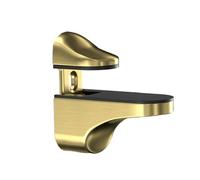 Support d'étagère en verre réglable, 10 pièces, , dossier, bois, à pince for étagères Pour Étagère En Verre,Panneau(Gold)