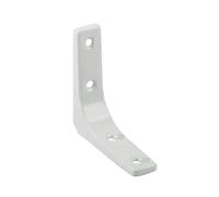Support D'éTagère Étagère murale épaisse en acier inoxydable, 2 pièces, Support fixe forme de L, cadre d'étagère, Angle Protection des mots(White,100 * 100mm)