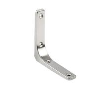 Support D'éTagère Étagère murale épaisse en acier inoxydable, 4 pièces, Support fixe forme de L, cadre d'étagère, Angle Protection des mots(Silver 125x150mm)