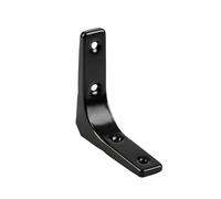 Support D'éTagère Étagère murale épaisse en acier inoxydable, 4 pièces, Support fixe forme de L, cadre d'étagère, Angle Protection des mots(Black 125x150mm)