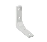 Support D'éTagère Étagère murale épaisse en acier inoxydable, 4 pièces, Support fixe forme de L, cadre d'étagère, Angle Protection des mots(White 125x125mm)