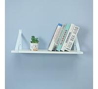 Support D'étagère Flottant en Métal,Équerre pour Étagere Murale 20Cm 25Cm 30Cm,Équerre De Fixation en Fer À Angle Droit,Décoration Rétro,Supports De Rayonnage,2 Pièces,Blanc,30×20cm/11.8×7.9in