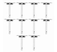 Support d'étagère flottant, plaque de montage dissimulée, pour bibliothèque murale, 4 pouces, 10 pièces