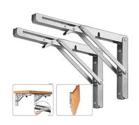 Support d'étagère pliable 2025 - 300 mm, support mural en acier inoxydable, support de table flottant, languette pliable