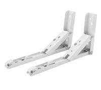 Support d'étagère pliable, Lot de 2 supports muraux triangulaires pliables for table flottante, multicolores, 20-35 cm (8-14 pouces)(White 10inch)
