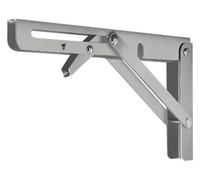 Support d'étagère pliant triangulaire en acier inoxydable | Étagère de table pliante triangulaire en acier inoxydable de 8 à 20 pouces : support mural réglable(Stainless Steel 8)