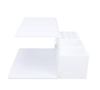 Support d'étagère pour coussin d'extension de cils en acrylique, organiseur de coussin de transplantation de cils pour coussin d'extension de cils (blanc)