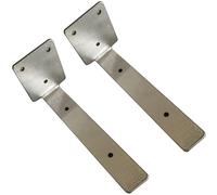 Support d'étagère Supports d'étagères flottantes robustes en acier inoxydable Support de matériel caché dissimulé fixé au mur en métal, comprend des vis, paquet de 2(13cm/5in)