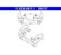 Support d'étrier de frein 11.0230-0811.1 ATE pour VW TOUAREG MULTIVAN T5