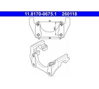 Support d'étrier de frein 11.8170-0675.1 ATE pour VOLVO XC90 I VAN XC90 I