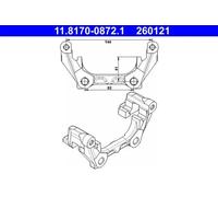 ATE Support d'étrier de frein 11.8170-0872.1 pour RENAULT Espace IV, Laguna II, Vel Satis