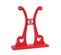 Support d'éventail fabriqué à la main en utilisant des matériaux durables avec influence d'éléments d'art chinois traditionnels (trompette rouge)