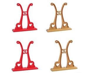 Support d'éventail fabriqué à la main en utilisant des matériaux durables avec influence d'éléments d'art chinois traditionnels (trompette jaune)