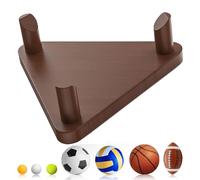Support d'exposition de football de basket-ball en bois - Porte-gobelet pour porte-gobelet de balle, accessoire pour expositions de souvenirs sportifs | Porte réversible avec base stable pour boules D