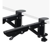 Support d'extension de bureau - 19 x 5,7 cm pliable sans perçage | Repose-main ergonomique pour clavier | Fermeture à clip en acier laminé à froid | Support de table stable pour ordinateur | Utiliz