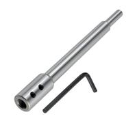 Support d'extension de foret en métal pour scies cloches à tige ronde de 3/8" - Mandrin d'extension hexagonal de 173 mm pour perçage de trous profonds et projets de scie-cloche plate