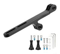Support d'extension de guidon de vélo en alliage d'aluminium, support extérieur pour caméra d'action et lumière de vélo, support d'extension d'ordinateur de cyclisme pour Garmin/GoPro