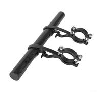 Support d'extension de guidon de vélo en alliage léger pour compteur de vitesse, téléphone, phare - Tige de montage noire de 25,4 cm avec clé incluse