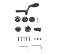 Support d'extension de guidon de vélo pour Garmin Bryton pour ordinateurs Wahoo avec positionnement central avec adaptateur de caméra d'action inclus et trois bases pour vélo de route barre intégrée