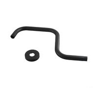 Support d'extension de pommeau de douche, support plafond argenté de 33 cm avec bride, extension murale en acier inoxydable pour pommeaux de douche à effet pluie, connecteur G1/2, facile (S12Noir