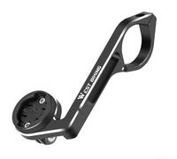 Support d'extension de potence de vélo en alliage d'aluminium pour Garmin, Bryton, Wahoo, Cateye pour barres de 31 8 mm (noir)