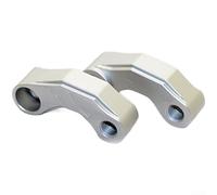 Support d'extension de rétroviseur en aluminium CNC pour une utilisation sur moto axée sur l'extension de la couverture arrière et la fiabilité de montage (argenté)