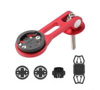 Support d'extension d'ordinateur de vélo en alliage d'aluminium conçu pour être compatible avec le support de téléphone en silicone intégré pour un montage sécurisé du téléphone (A-rouge)