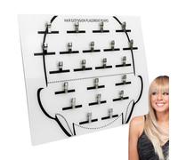 Support d'extension en acrylique pour extensions de cheveux | de greffage de perruque avec clip | Idéal pour les postiches, le coiffage et le tressage dans les salons ou à la maison, outil de