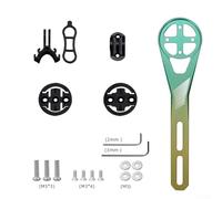 Support d'extension en alliage d'aluminium conçu pour Garmin et igpsport, s'adapte à la plupart des guidons avec angle réglable (vert)