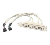 Support d'extension interne 4 ports USB 2.0 avec adaptateur 2 ports pour carte mère USB 2.0 compatible et intégration du système (4 ports USB)