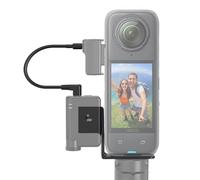 Support d'extension micro pour micro Insta360 X4/X3/ONE X2 - Support d'extension pour griffe froide avec câble audio de 3,5 mm pour microphone externe