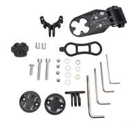 Support d'extension pour ordinateur de vélo en alliage d'aluminium compatible avec Garmin Bryton, Cateye, Igpsport, installation de guidon Noir (B)