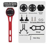 Support d'extension pour ordinateur de vélo en fibre de carbone et alliage pour Garmin avec support de lumière réglable et système de montage intégré prenant en charge plusieurs appareils de cyclisme