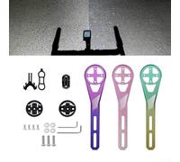 Support d'extension réglable en alliage d'aluminium pour Garmin et igpsport avec guidon intégré pour un montage stable (rose)