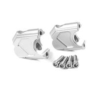 Support D'extension Réhausseur De Guidon pour Moto pour BMW R1200GS 2004-2007 Et R 1200 GS Adventure 2005-2007, avec Adaptateur De Fixation Et Rallonge. Kit Décalage Hauteur(Argent 2)