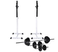 Support d'Haltères avec Jeu d'Haltères et de Poids 30,5 kg Entraînement vidaXL