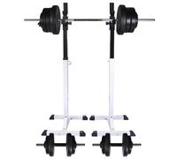 Support d haltères avec jeu d haltères et de poids 60,5 kg