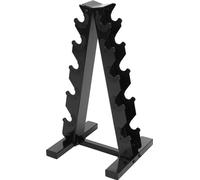 Support d'haltères, design de cadre A, rangement à 5 niveaux, supporte 100 kg, noir