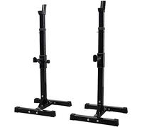 Support d'haltères réglable pour haltérophilie à domicile - Construction en acier robuste antidérapant pour entraînement complet du corps