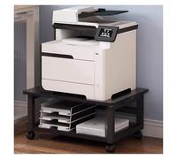 Support d'imprimante à 2 niveaux avec roues verrouillables - Solution de rangement peu encombrante sous le bureau pour bureau à domicile, étagère d'imprimante et organisateur avec rangement pour