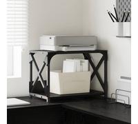 vidaXL Support d'imprimante Chêne noir 44 x 26 x 31.5 cm