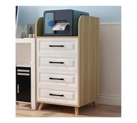 Support d'imprimante avec 4 tiroirs - Armoire de rangement en bois pour mini imprimante - Bureau à domicile nizer - Classeur blanc pour une niisation facile et un gain de place