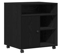 vidaXL Support d'imprimante avec roues chêne noir 60×50×67 cm